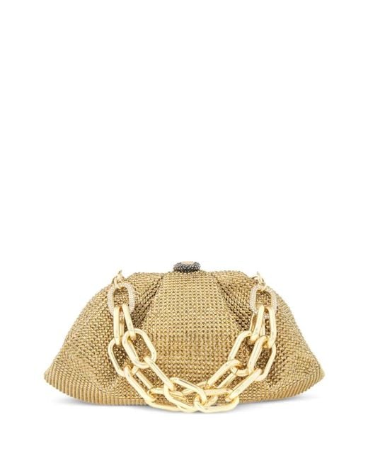 Judith Leiber Metallic Gemma Crystal-Embellished Chunky-Chain Tote Bag
