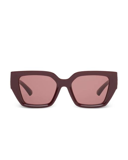 Burberry Pink Lunettes De Soleil Ekd À Monture Rectangulaire