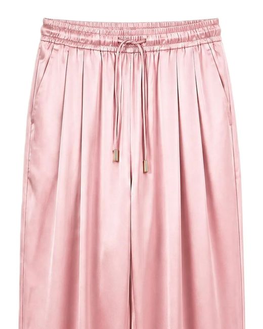 Danamé Pink Pleated Drawstring Trousers