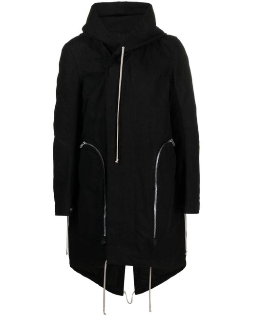 Manteau Bauhaus Fishtail Rick Owens pour homme en coloris Black