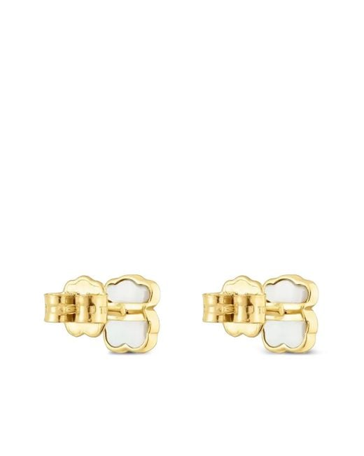 Tous Natural 14Kt Gelbgoldohrringe Mit Perlmutt