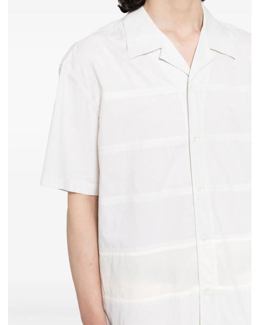 Craig Green White Panelled Cotton Short-Sleeve Shirt for men