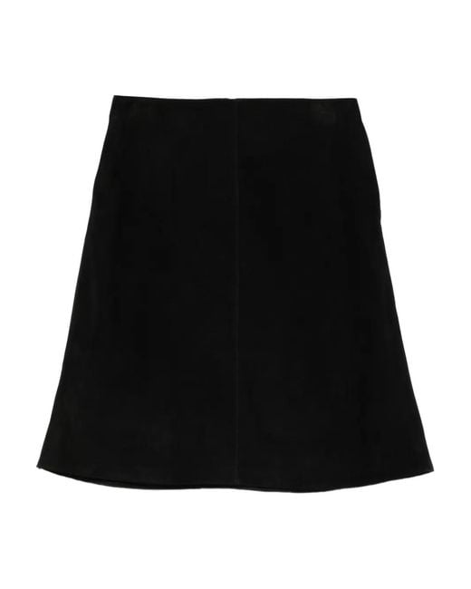 Totême Black Suede Mini Skirt
