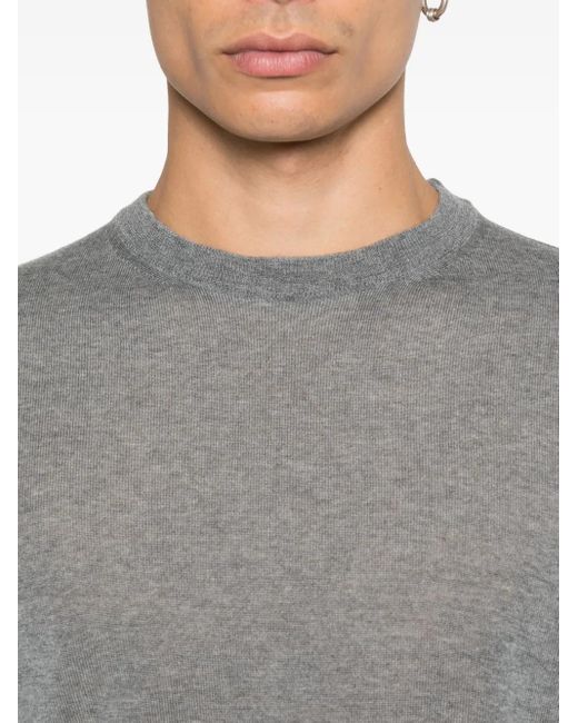 Maglione Girocollo di Canali in Gray da Uomo