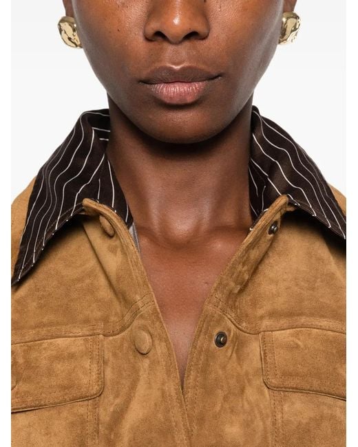 Saint Laurent Brown Belted-Waist Jacket
