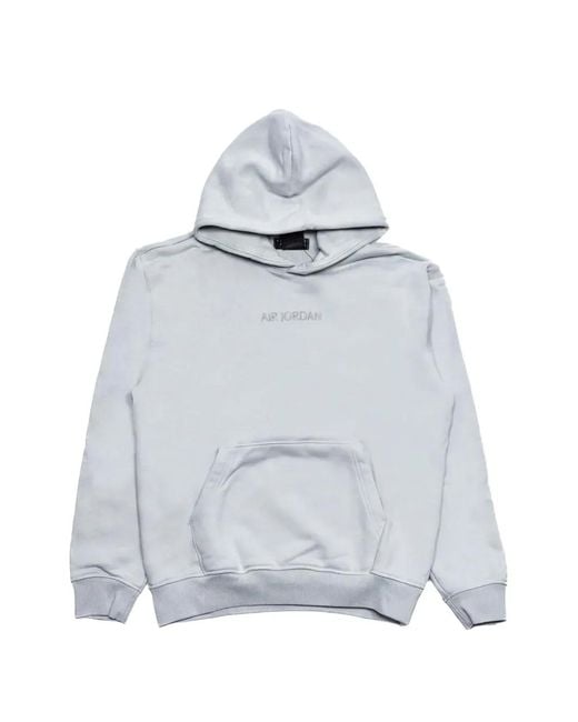Nike Gray Wordmark Embroidered-Logo Hoodie