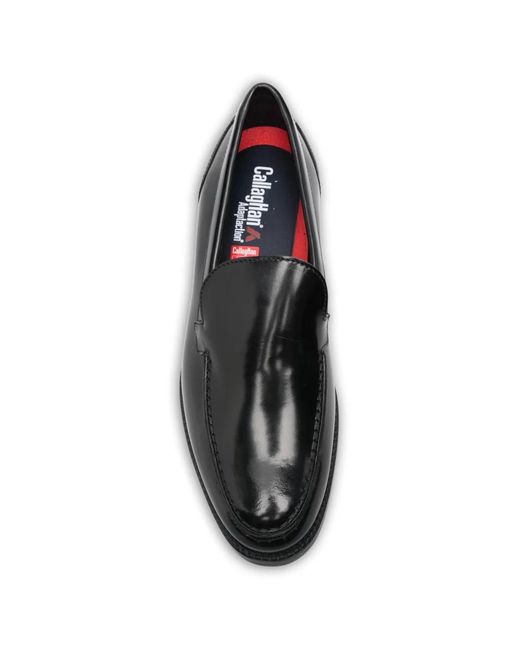 Callaghan Black Brian Leather Loafers for men