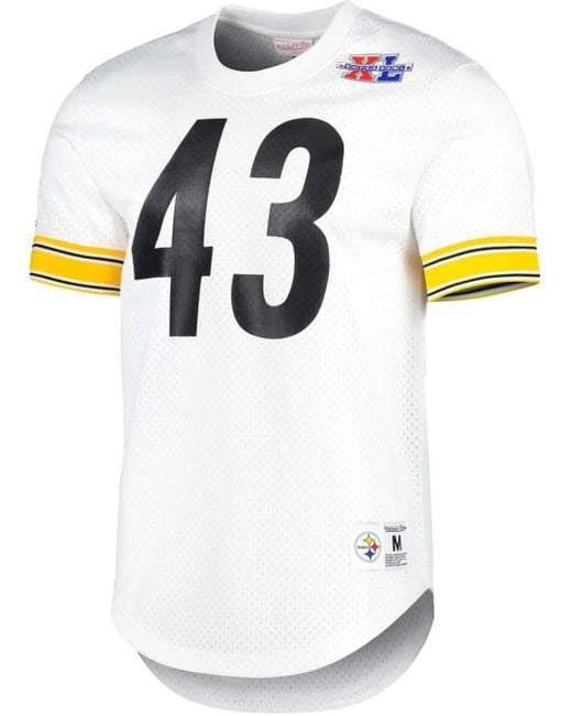 Mitchell & Ness White 2005 Troy Polamalu Pittsburgh Steelers Jersey for men