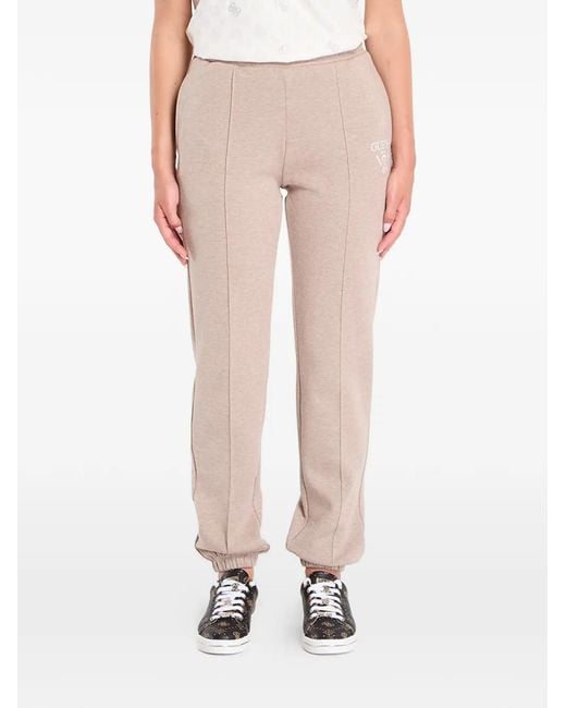 Guess Natural Logo-Print Track Pants