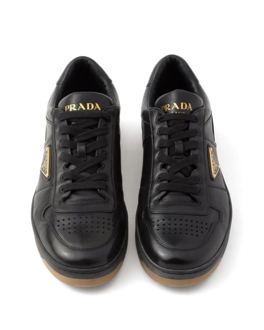Prada Black Downtown Nappa Leather Sneakers for men