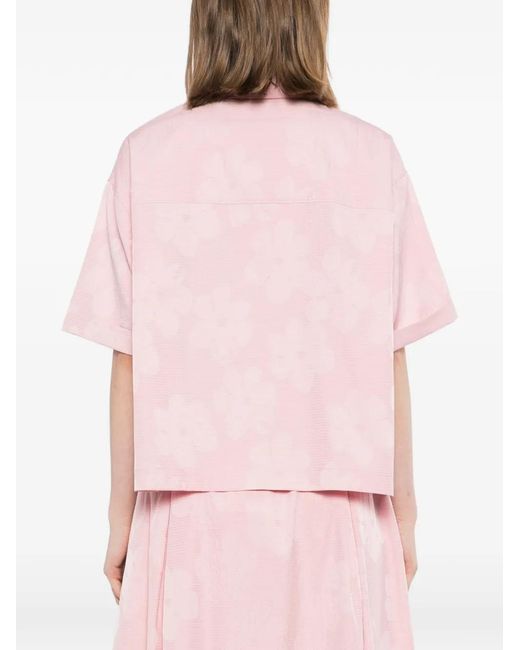 SPORT b. by agnès b. Pink Seersucker Polo Shirt