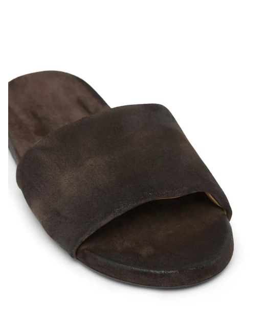Marsèll White Spanciata Suede Flat Sandals for men