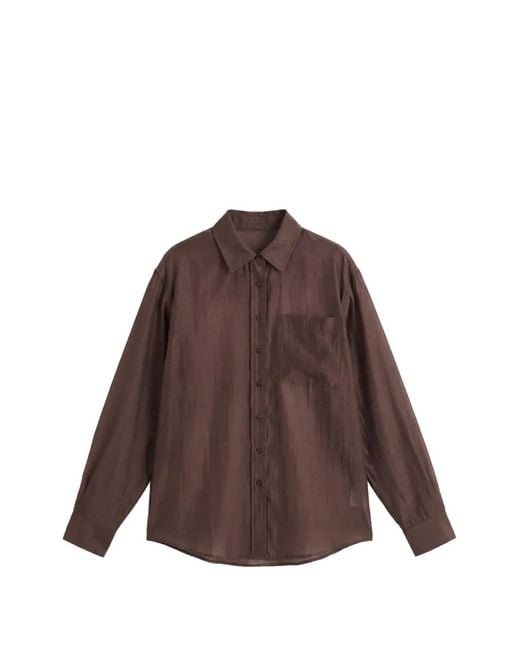 Reformation Brown Eli Buttoned Shirt