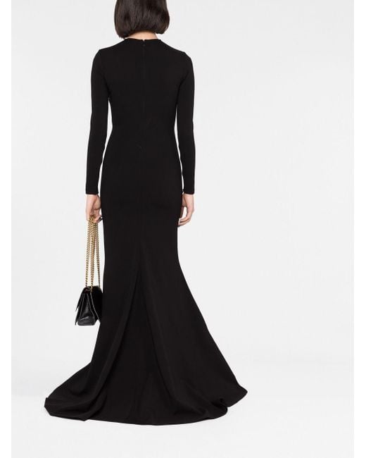 Balenciaga Black Long-sleeved Jersey Gown