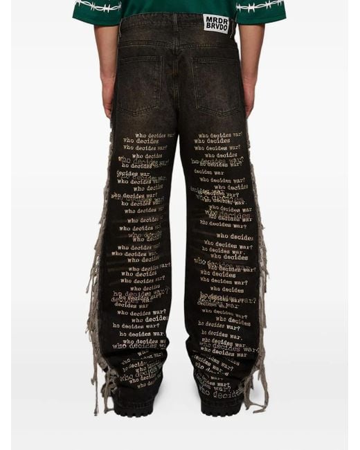 Who Decides War Black Scripture Jeans for men