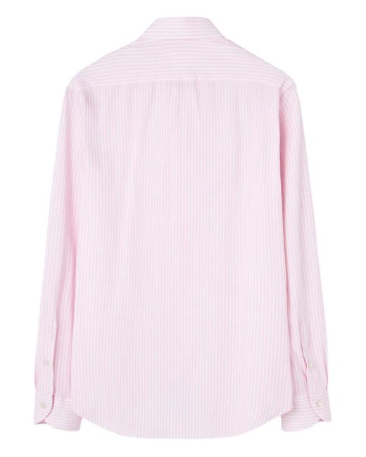 Xacus Pink Striped Long-Sleeved Shirt for men