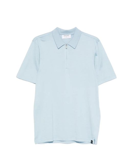 Gran Sasso Blue Polo À Col Zippé for men