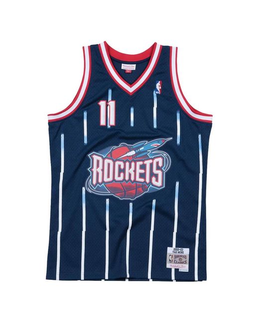 Mitchell & Ness Blue Houston Rockets Yao Ming Swingman Jersey for men