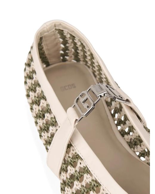 Gcds White Gewebte Ballerinas