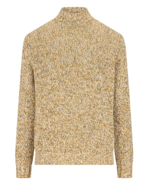 Tagliatore Natural High-Neck Mouliné Turtleneck for men