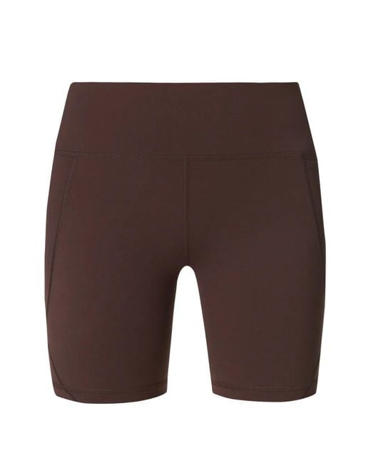 Sweaty Betty Brown Power 6" High-Waisted Shorts