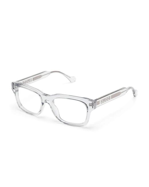 Gucci Gray Square-Frame Glasses for men