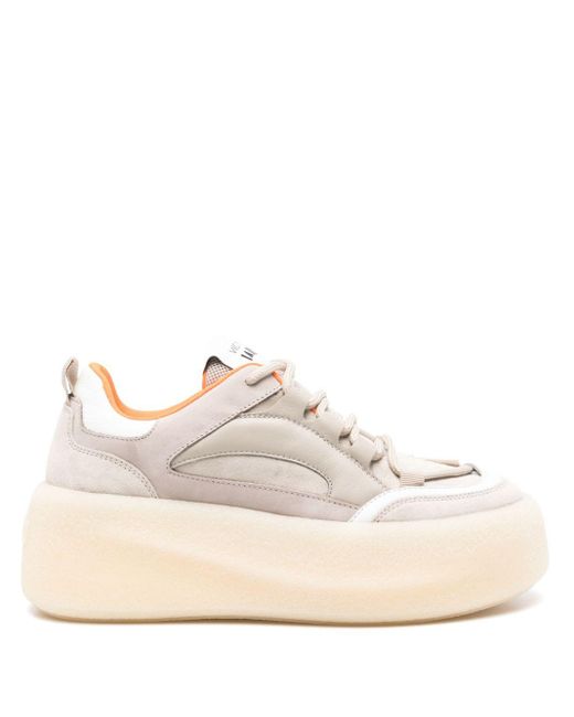 Vic Matié White Panelled Platform Sneakers