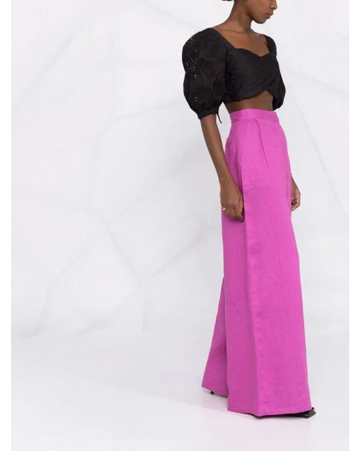 Self-Portrait Cropped Top in het Black