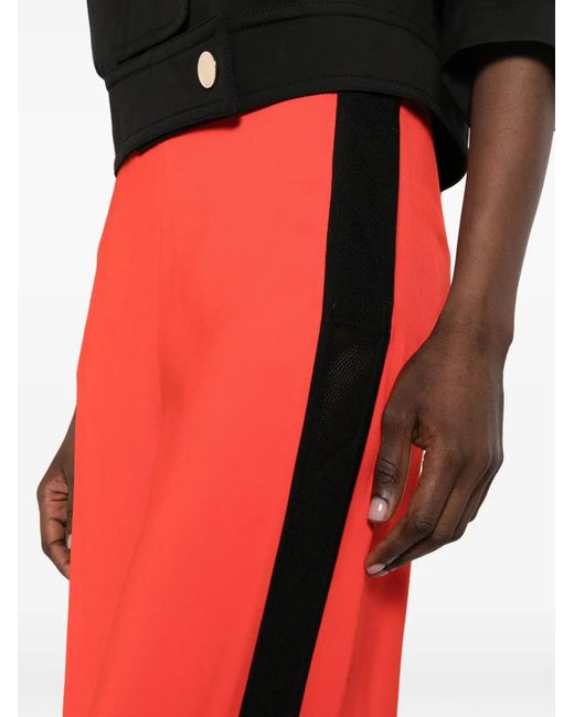 Just Cavalli Red Wide-Leg Trousers