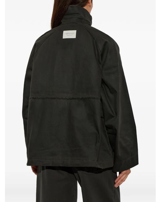 Rethinkit Studios Black Corduroy-Collar Insulated Jacket