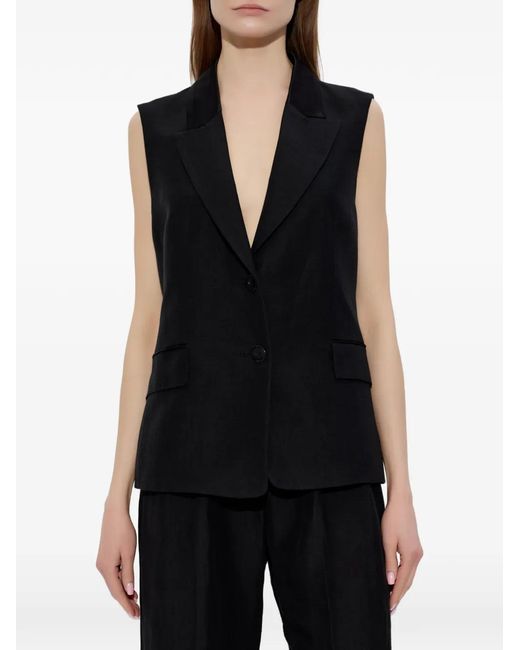 Paul Smith Black Buttoned Sleeveless Jacket