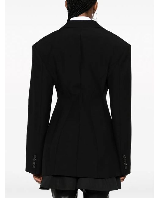 Stella McCartney Black Fitted-Waist Single-Breasted Blazer