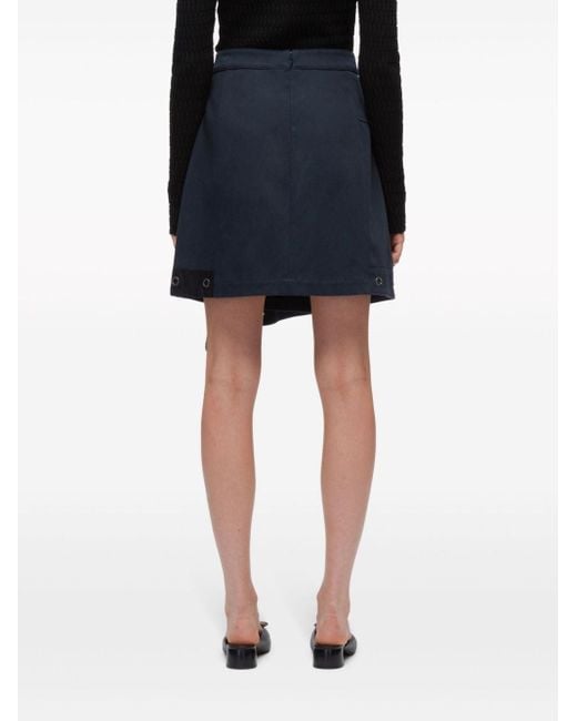 3.1 Phillip Lim Blue Deconstructed Cotton Asymmetric Skirt