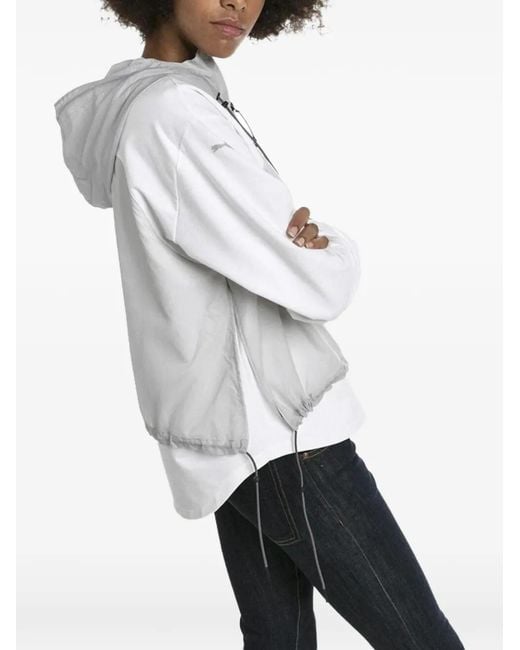 PUMA White Hooded Midlayer Jacket