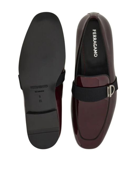 Ferragamo Brown Moccasins With Gancini Ornament for men