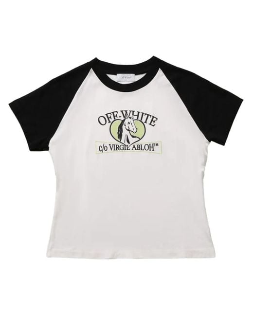 Off-White c/o Virgil Abloh Black Horse Billboard-Print T-Shirt