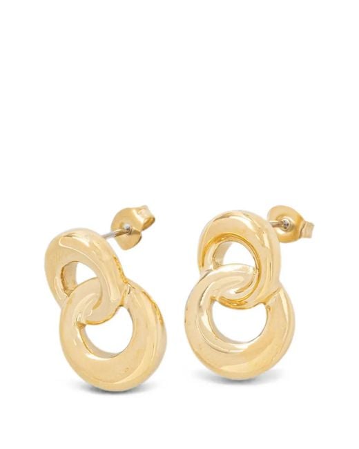 Trussardi Metallic Interlocking-Ring Earrings