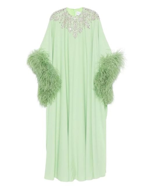 Abito Con Decorazione di Dina Melwani in Green