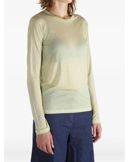 Baserange Green Crew-Neck Long-Sleeve Top