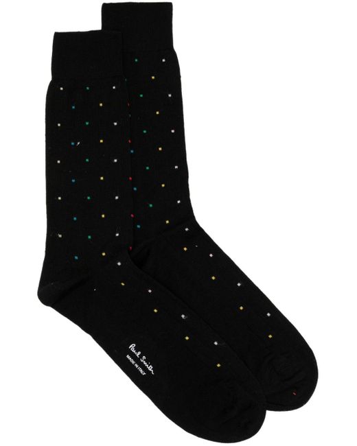 Paul Smith Black Polka-dot Mid-calf Socks for men