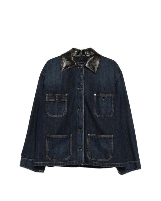 Prada Blue Denim Trucker Jacket