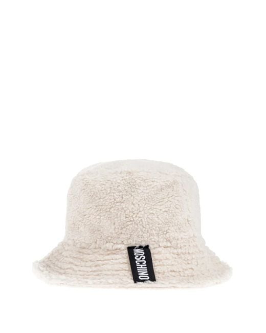 Cappello Bucket Teddy di Moschino in White