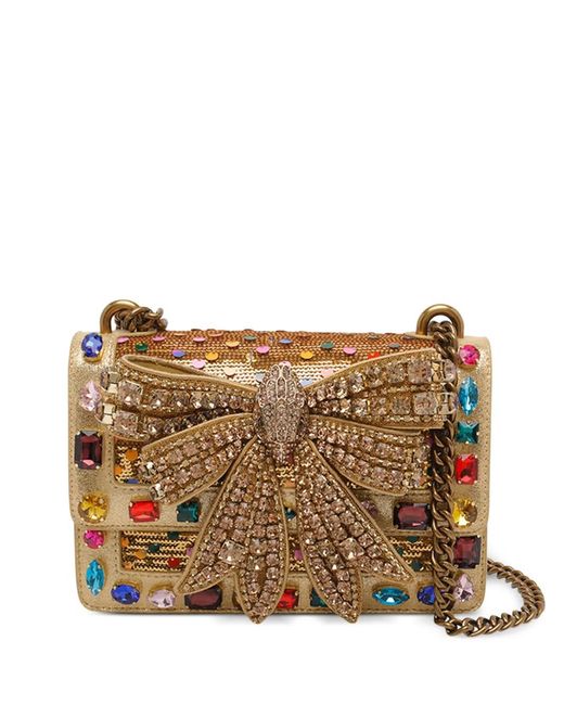 Kurt Geiger Brown Small Bow Shoreditch Cross Body Bag
