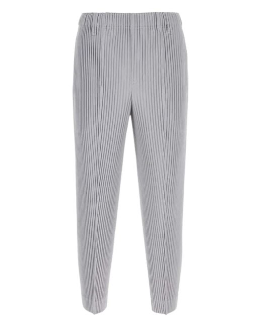 Homme Plissé Issey Miyake Gray Compleat Pleated Trousers for men