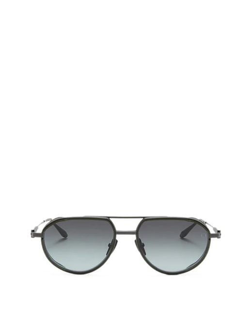 Akoni Gray Skyracer Geometric-Frame Iron Sunglasses