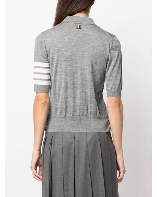 Thom Browne Gray T-Shirts And Polos