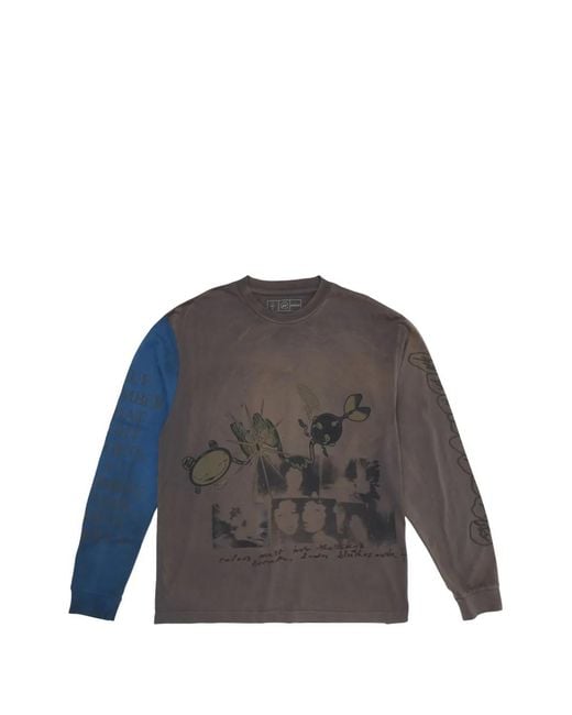 Travis Scott Gray X Fragment X Takashi Murakami Long-Sleeve T-Shirt for men