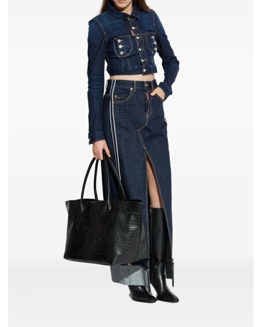 DSquared² Blue Cropped Denim Jacket