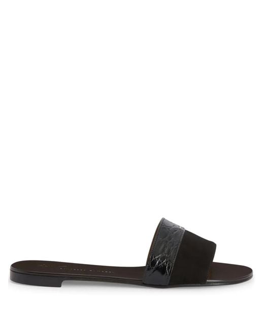 Giuseppe Zanotti Black Roose Sandals