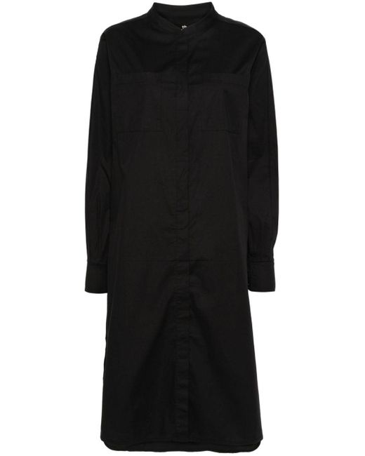 Thom Krom Black Seam-detail Poplin Shirt Dress